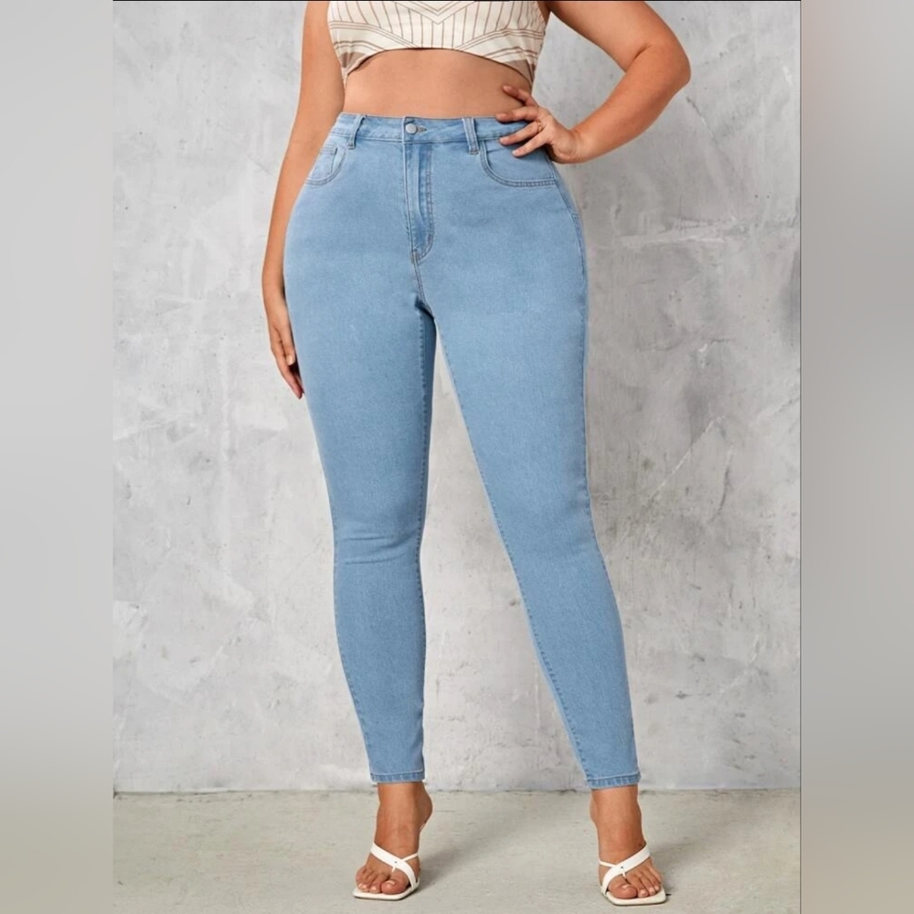 Shein Plus Slant Pockets Skinny Jeans 2X